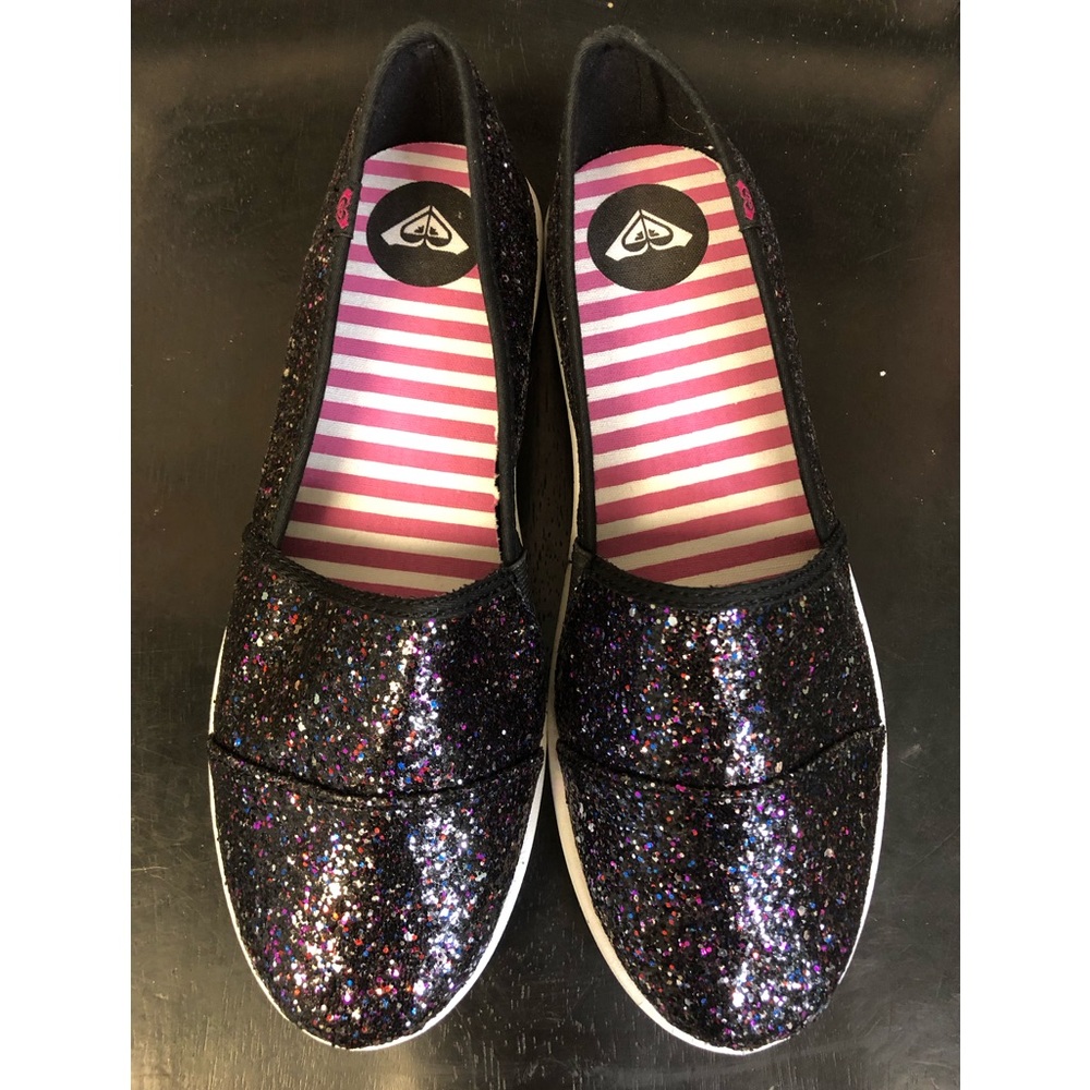 Roxy Glittered Purple and Pink Slip-ons